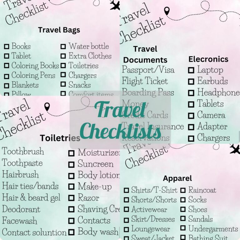 Basic Travel Checklist & Easy Travel Tips | Carey M