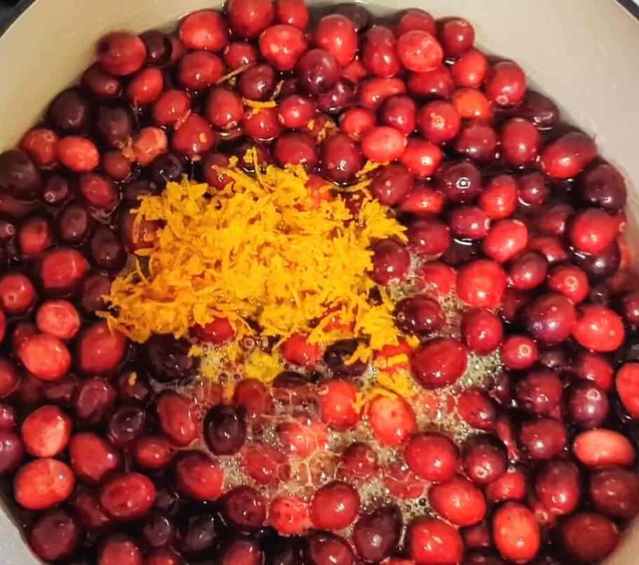Cranberry with orange zest