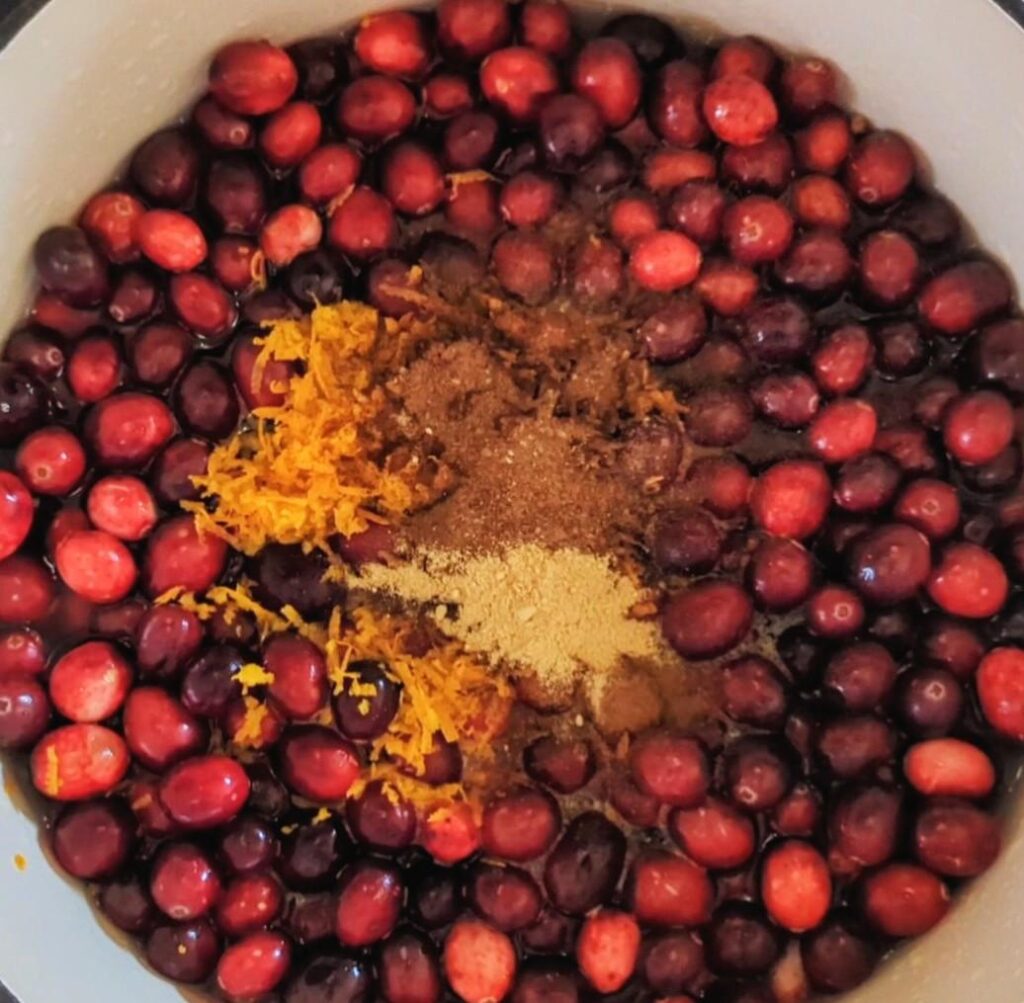 Cranberry with orange zest and spices